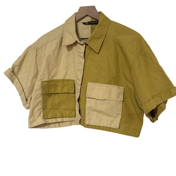 Zara Jackets & Blazers - Zara Bloggers Overshirt Medallion Cropped Jacket Embroidered Patches Women XL